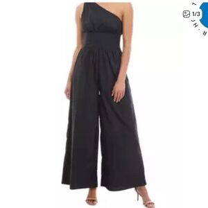 Moon River One Shoulder Black Jumpsuit